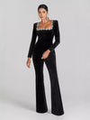 Black Velvet Jumpsuit