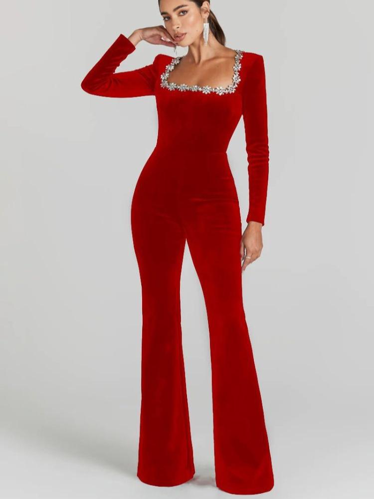 Bella Velvet Luxe Jumpsuit Royale