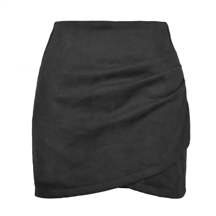 Sofia Ruched Suede Mini Skirt