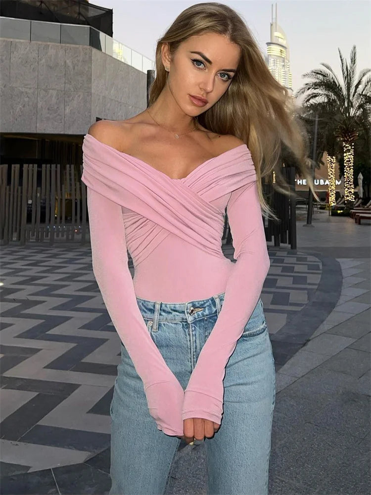 Off-Shoulder Sophisticated Bodysuit