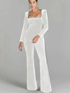 White Velvet Jumpsuit