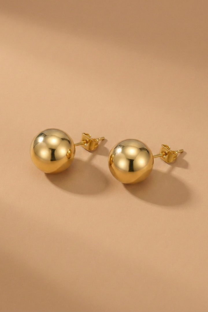 Aurelia – Gold Sphere Stud Earrings