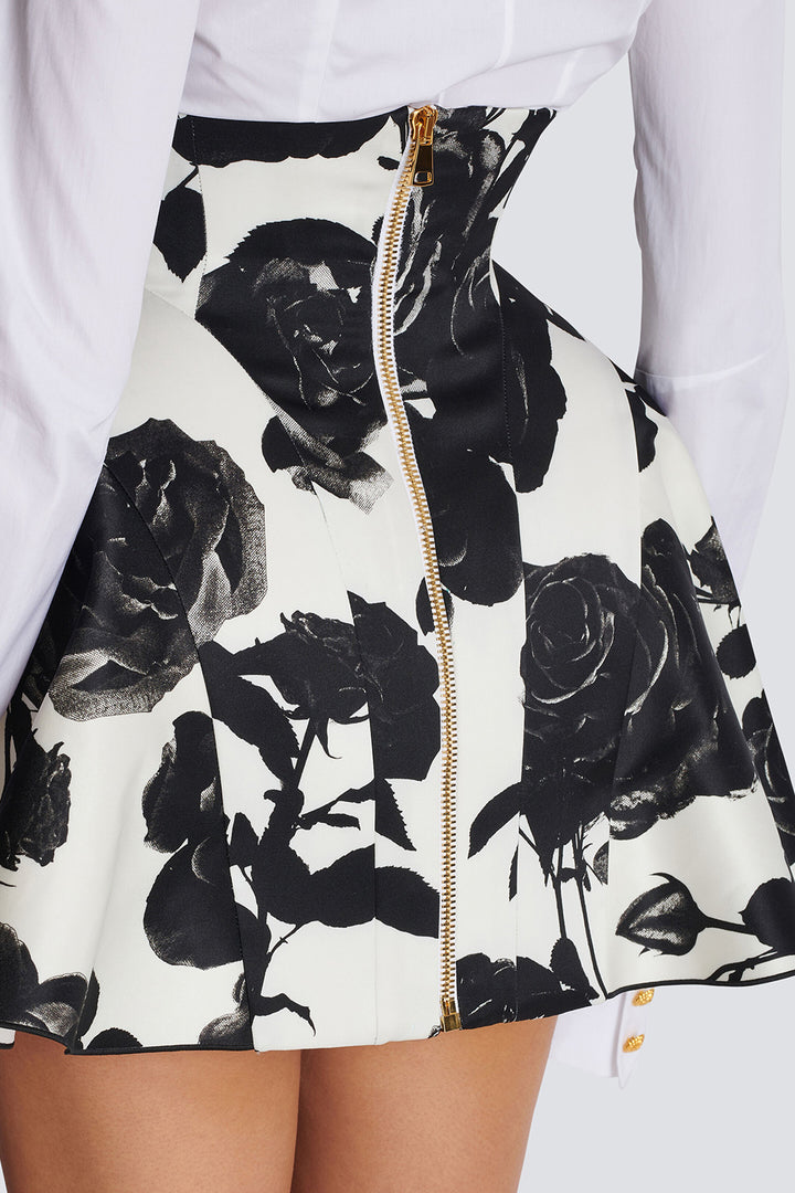 Marbella Noir Bloom High-Waist Floral Two-Piece Luxe Set