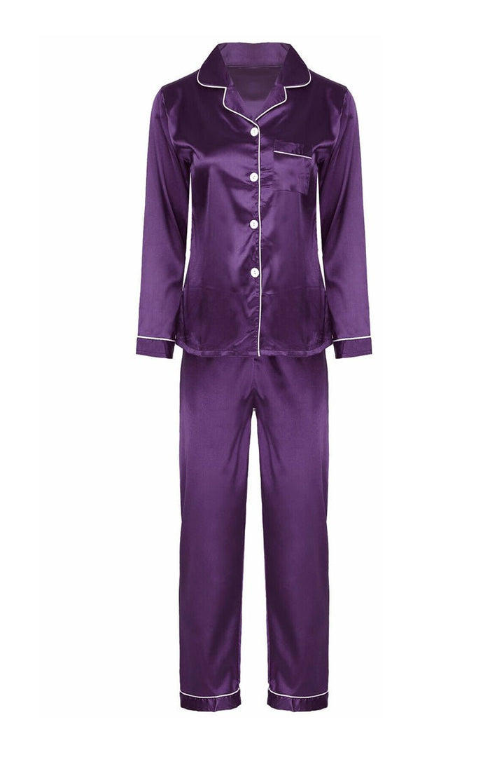 Royal Ruby Luxe Satin Pajama Set