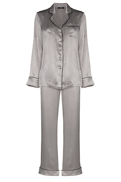Royal Ruby Luxe Satin Pajama Set