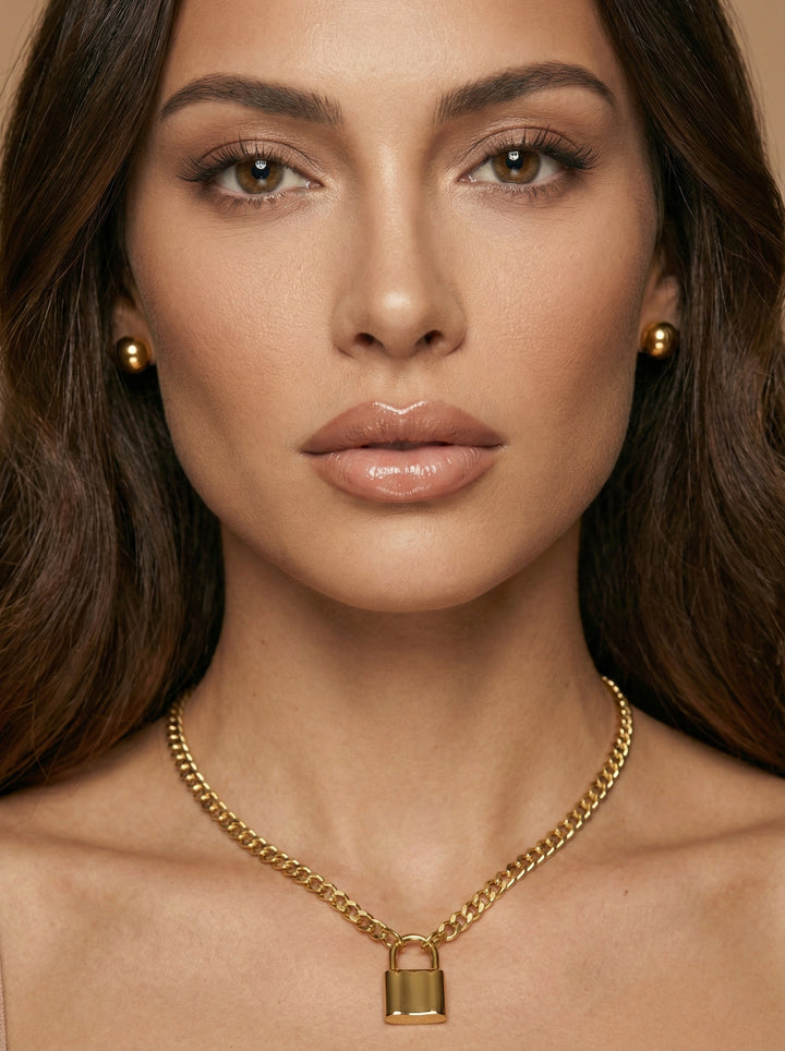 Aurelia – Gold Sphere Stud Earrings