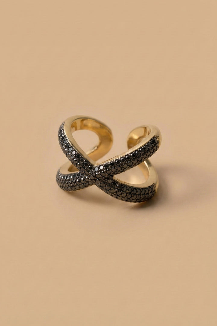 Xavia Noir Pavé Ring