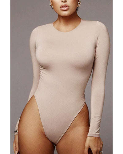 Chardonnay Soft Long Sleeve Bodysuit Tee - Maximum Beauties