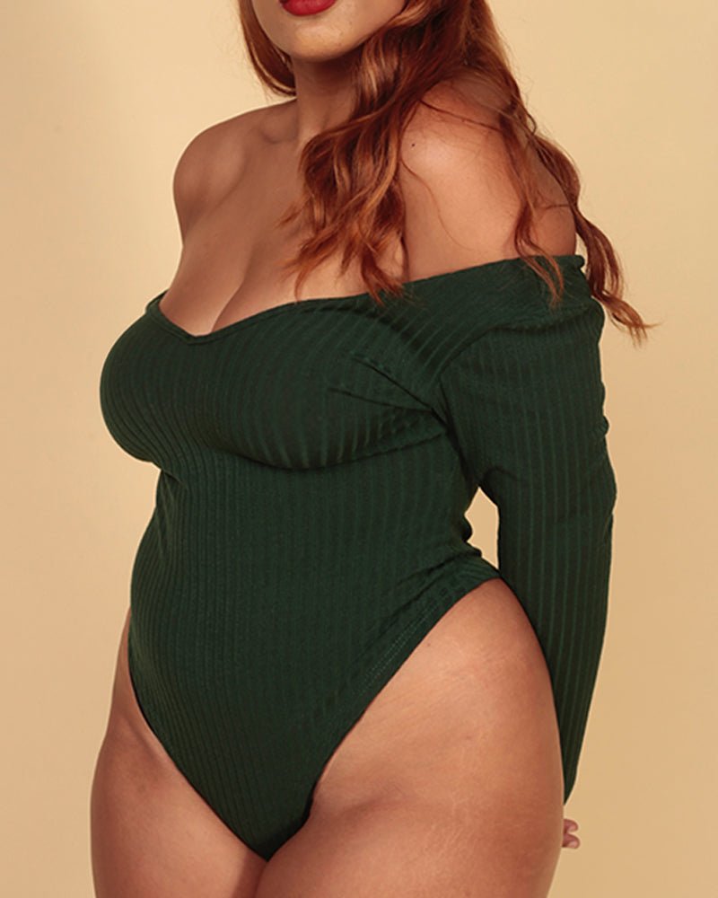 Madison Ribbed Longsleeve Bodysuit T-shirt