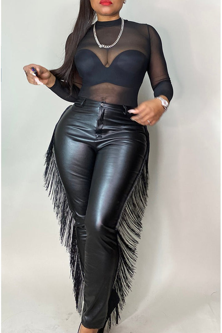 That’s My Type Fringe  Pleather  Pants