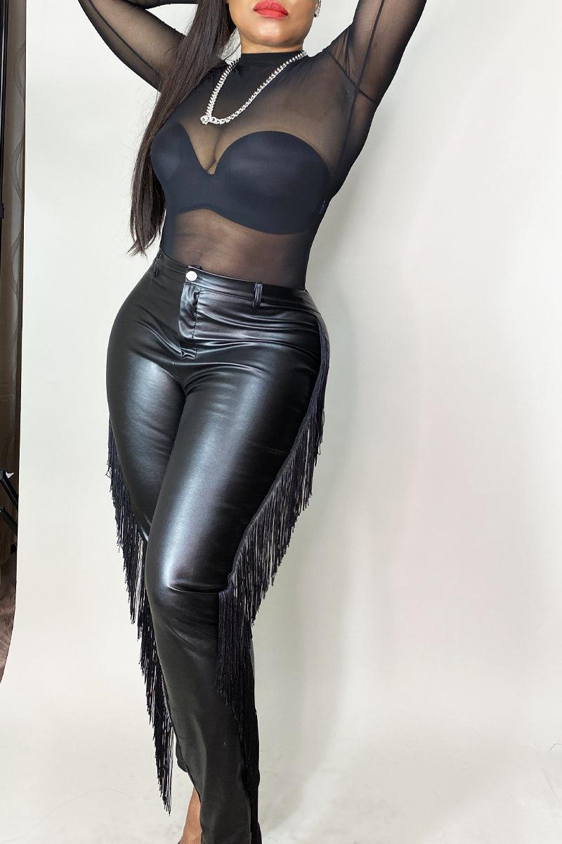 That’s My Type Fringe  Pleather  Pants