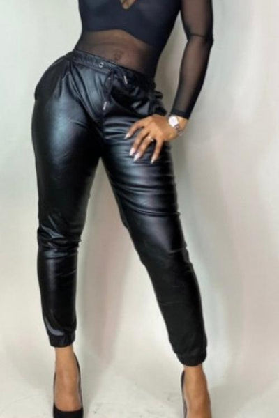 That Vegan Leather Vintage Sweat Pants - Maximum Beauties