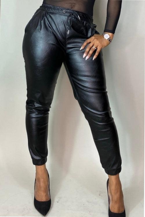 That Vegan Leather Vintage Sweat Pants - Maximum Beauties