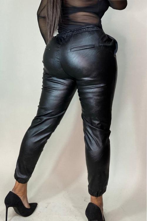 That Vegan Leather Vintage Sweat Pants - Maximum Beauties