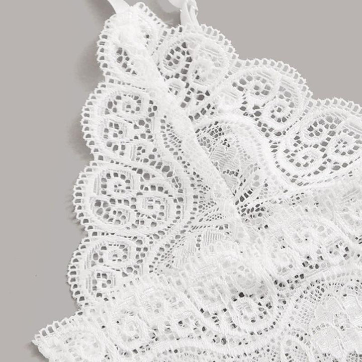 Felicity Floral Lace Cami Top With Satin Shorts Lingerie Set - Maximum Beauties