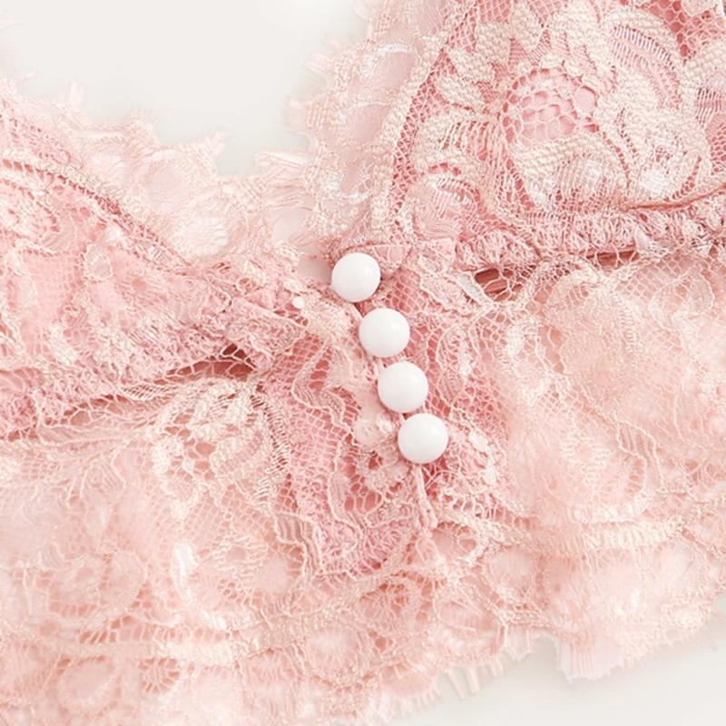 Melissa Pink Scalloped Floral Lace Lingerie Set - Maximum Beauties