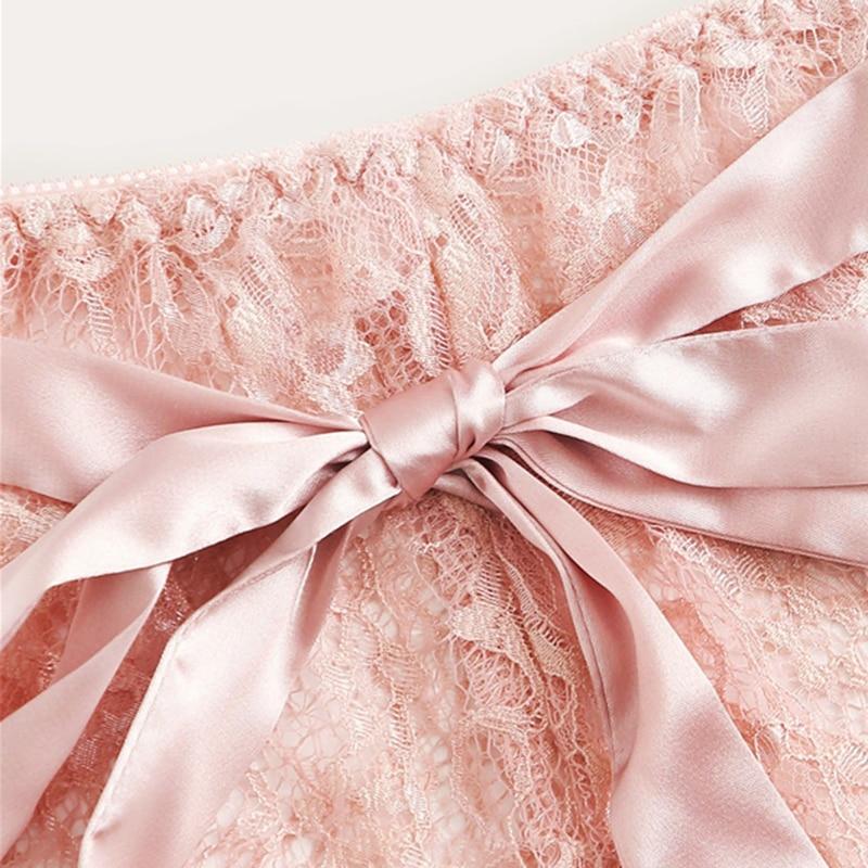 Melissa Pink Scalloped Floral Lace Lingerie Set - Maximum Beauties